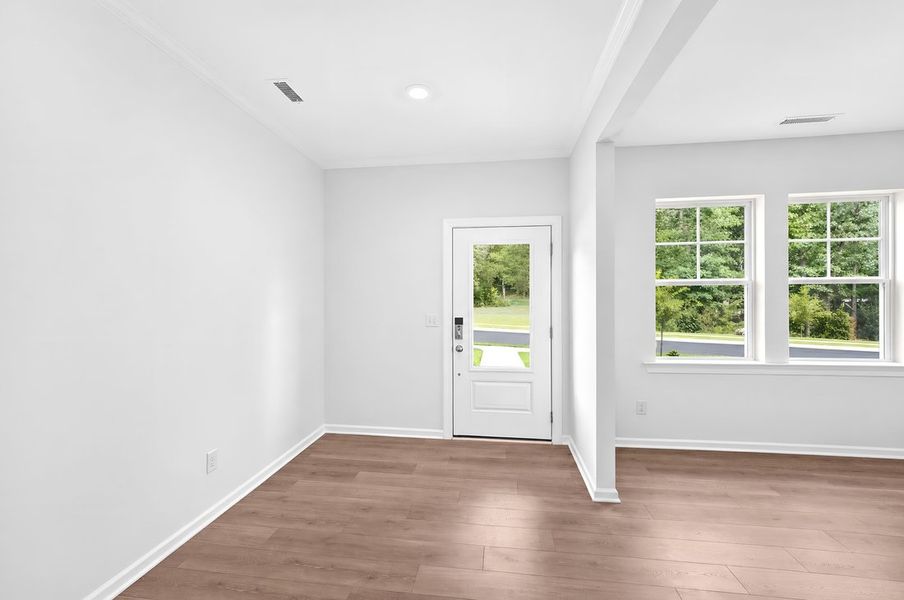 Spacious, unfurnished interior of a new home in Silverstone, Knightdale (Image 36). Spacious, unfurnished interior of a new home in Silverstone, Knightdale (Image 36).