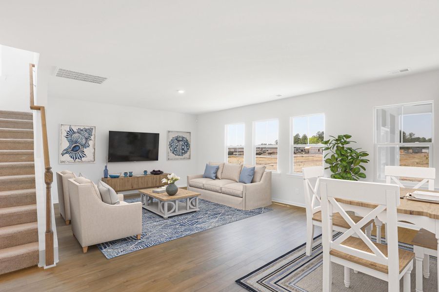 Furnished interior view inside a new home in Sweetgrass at Summers Corner, Summerville (Image 5).