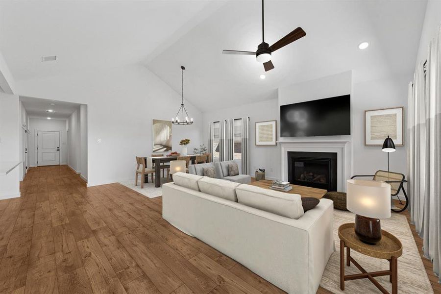 Furnished interior view inside a new home in Aspire at Noble Ridge, Howe (Image 13). Furnished interior view inside a new home in Aspire at Noble Ridge, Howe (Image 13).