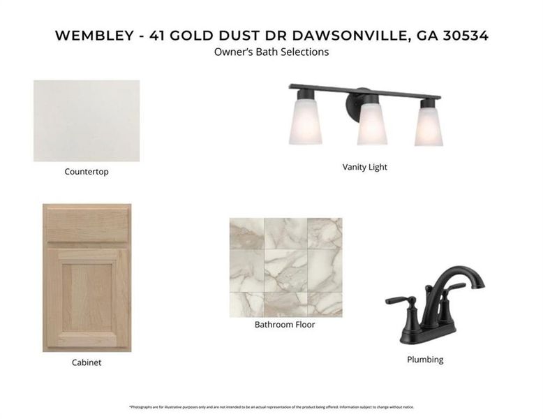 Sample of building materials used in homes in Villas at Gold Creek, Dawsonville (Image 3).