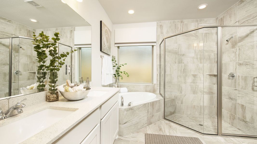 Furnished interior view inside a new home in Briggs Ranch, San Antonio (Image 68).