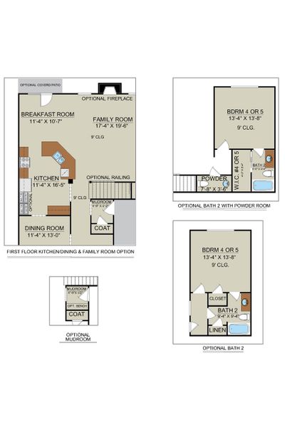 Hilton Floor Plan First Floor Layout Options| Ernest Homes