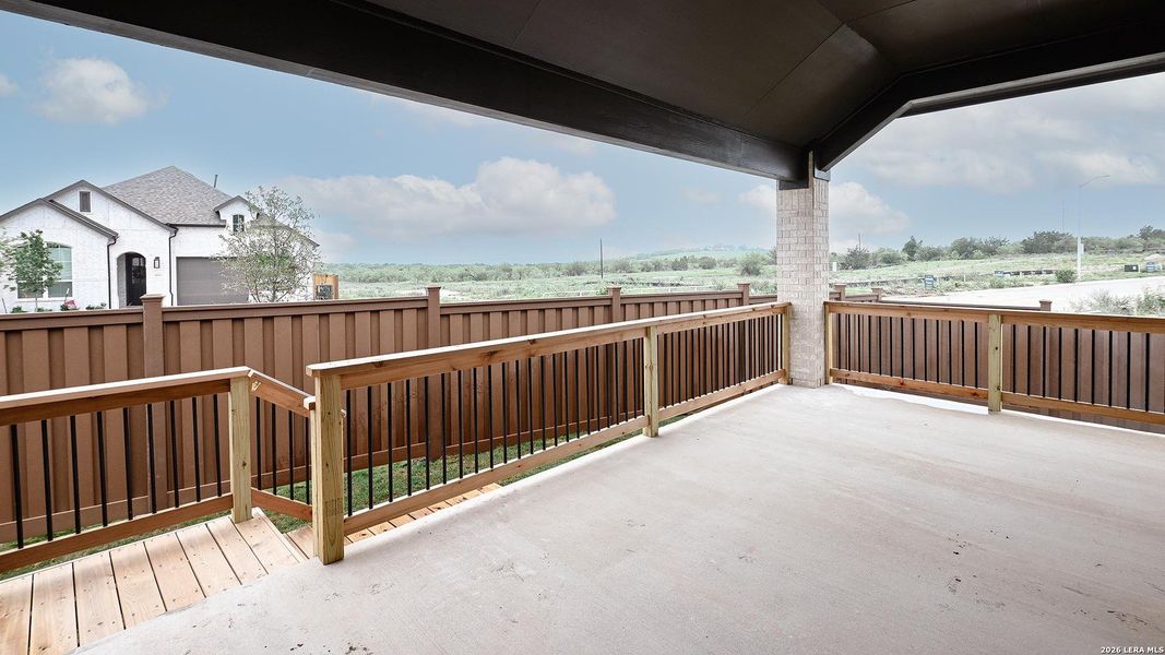 Exterior details and patio area of a home in Mayfair, New Braunfels (Image 3).