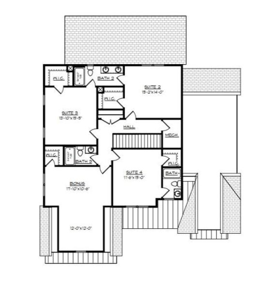 2D floor plan layout of this home in , Fort Mill, SC (Image 4).