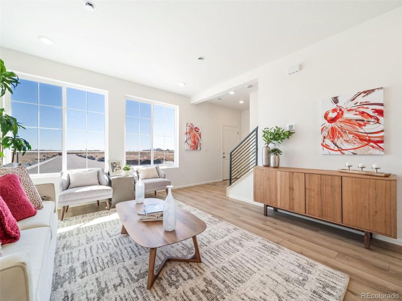 Furnished interior view inside a new home in Thompson River Ranch, Johnstown (Image 12).