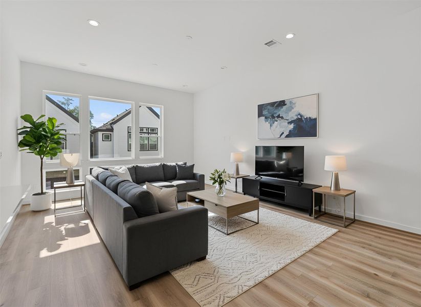 Furnished interior view inside a new home in Highland Commons, Houston (Image 4).