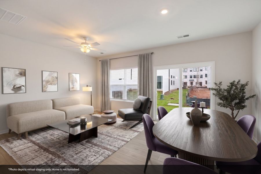 Furnished interior view inside a new home in Nichols Landing, Charlotte (Image 6).