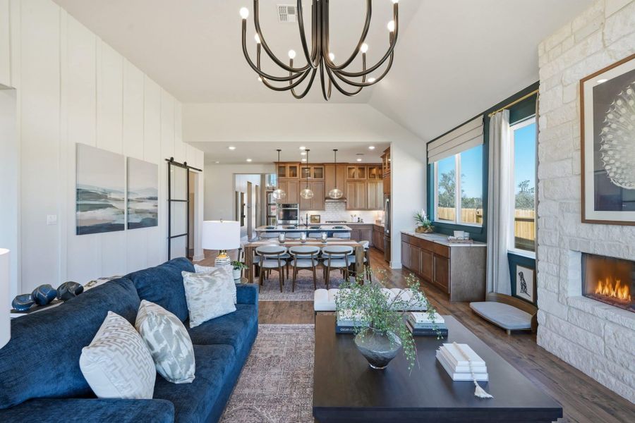 Furnished interior view inside a new home in Prominence, San Antonio (Image 43).