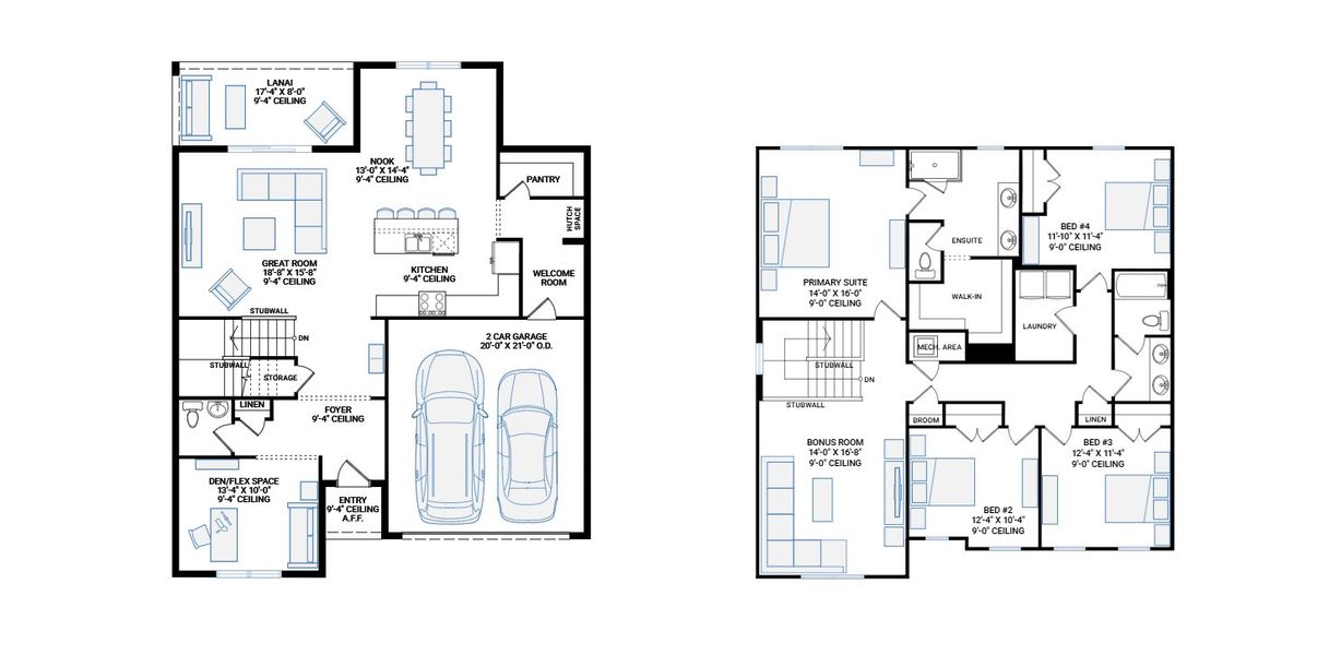 2D floor plan layout for the Windsor by Cardel Homes in Coasterra, Palmetto, FL (Image 3). 2D floor plan layout for the Windsor by Cardel Homes in Coasterra, Palmetto, FL (Image 3).