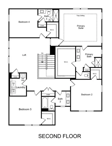 2D floor plan layout of this home in Nichols Farm, Dacula, GA (Image 4).