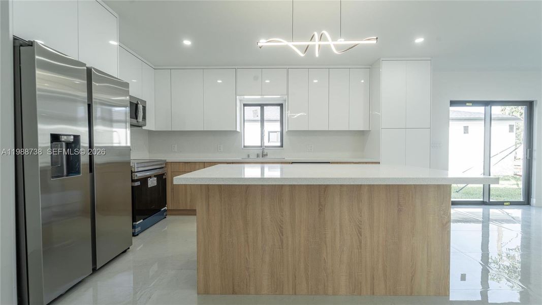 Furnished interior view inside a new home in , Miami (Image 12).