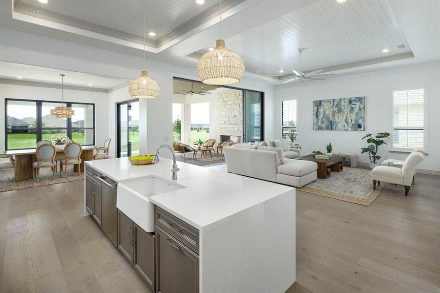 Furnished interior view inside a new home in Robson Ranch Texas, Denton (Image 6). Furnished interior view inside a new home in Robson Ranch Texas, Denton (Image 6).