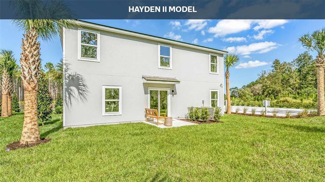 Exterior details and patio area of a home in Sawmill Branch, Palm Coast (Image 24).