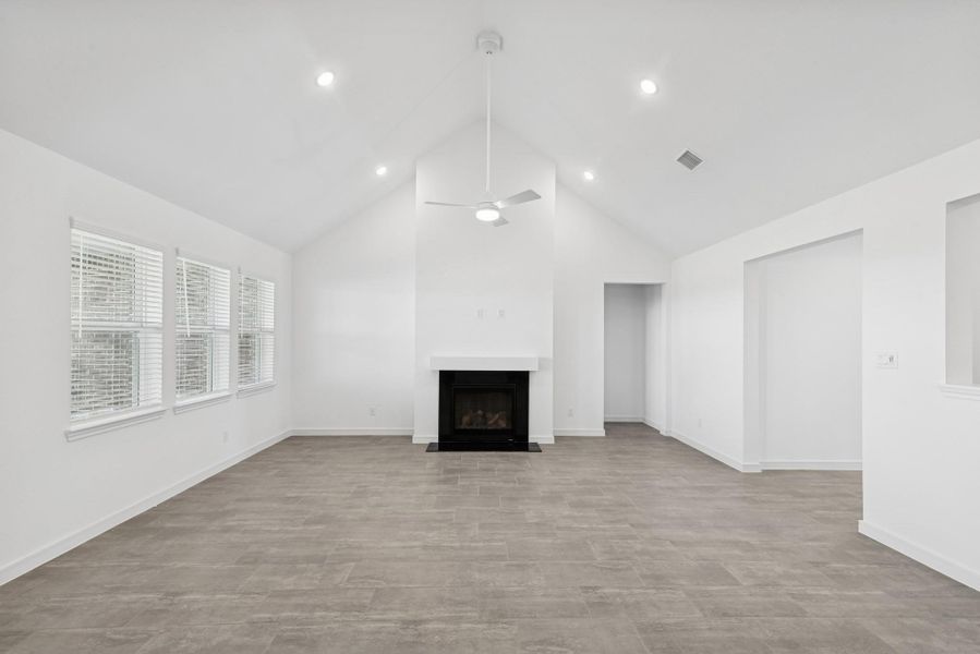 Open great room (*Photo not of actual home and used for illustration purposes only.)