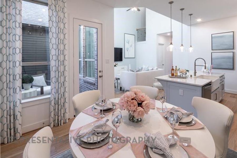 Furnished interior view inside a new home in Bridgeland Central: The Villas, Cypress (Image 8).