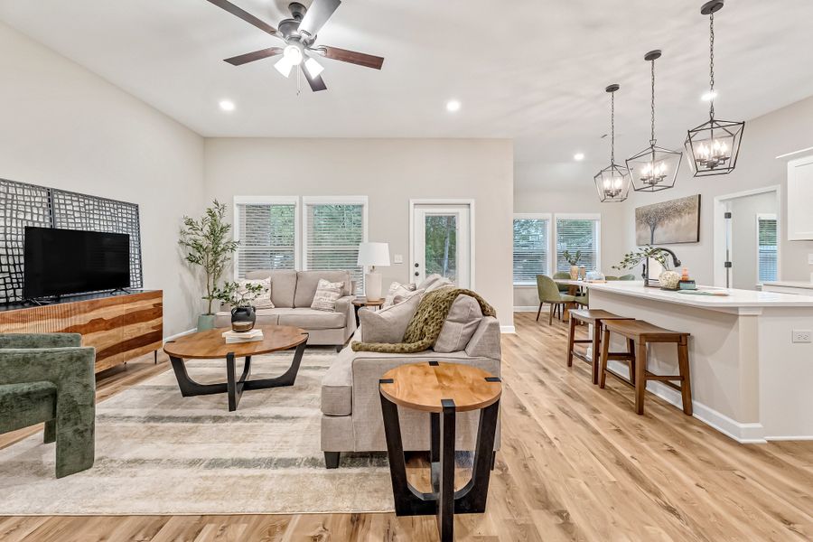 Furnished interior view inside a new home in Barton's Bend, Crestview (Image 10). Furnished interior view inside a new home in Barton's Bend, Crestview (Image 10).