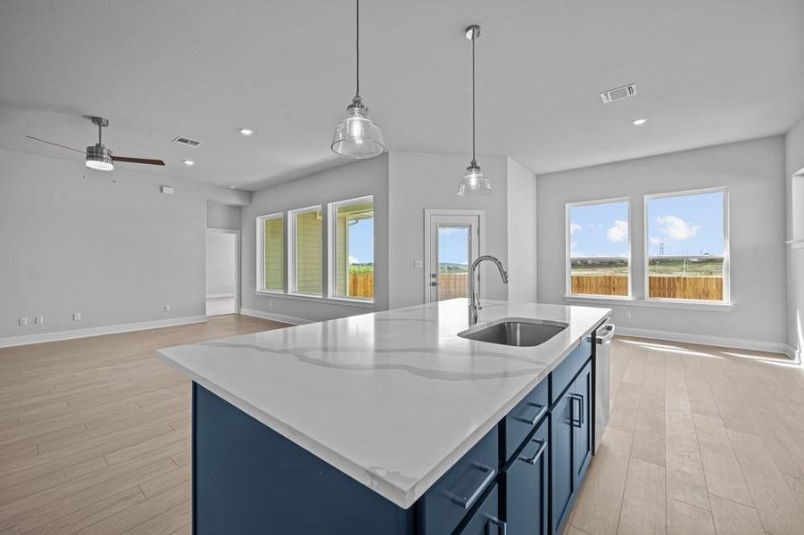 Kitchen Island - Family Room - Dining