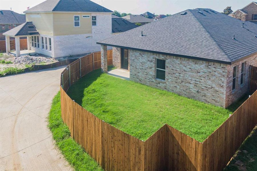 View of home's exterior featuring a yard