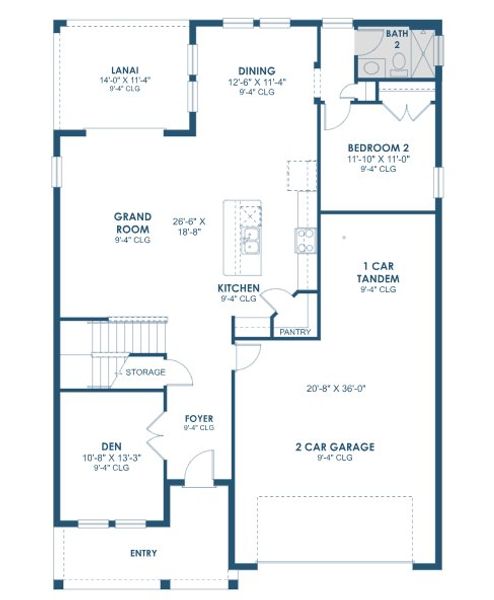 Furnished interior view inside a new home in Mirada, San Antonio (Image 12).