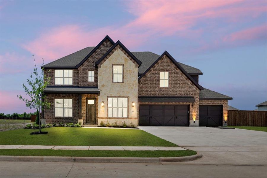 Front exterior of a new home in Lovers Landing, Forney, TX, highlighting curb appeal (Image 29).