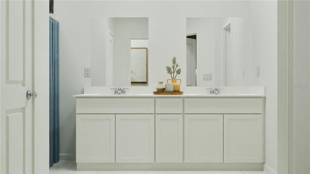 Virtually staged. Main bathroom suite Virtually staged. Main bathroom suite