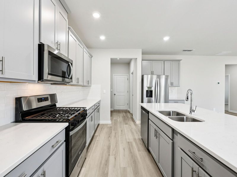 Furnished interior view inside a new home in Creekside at Oxford Park, Fairburn (Image 7).