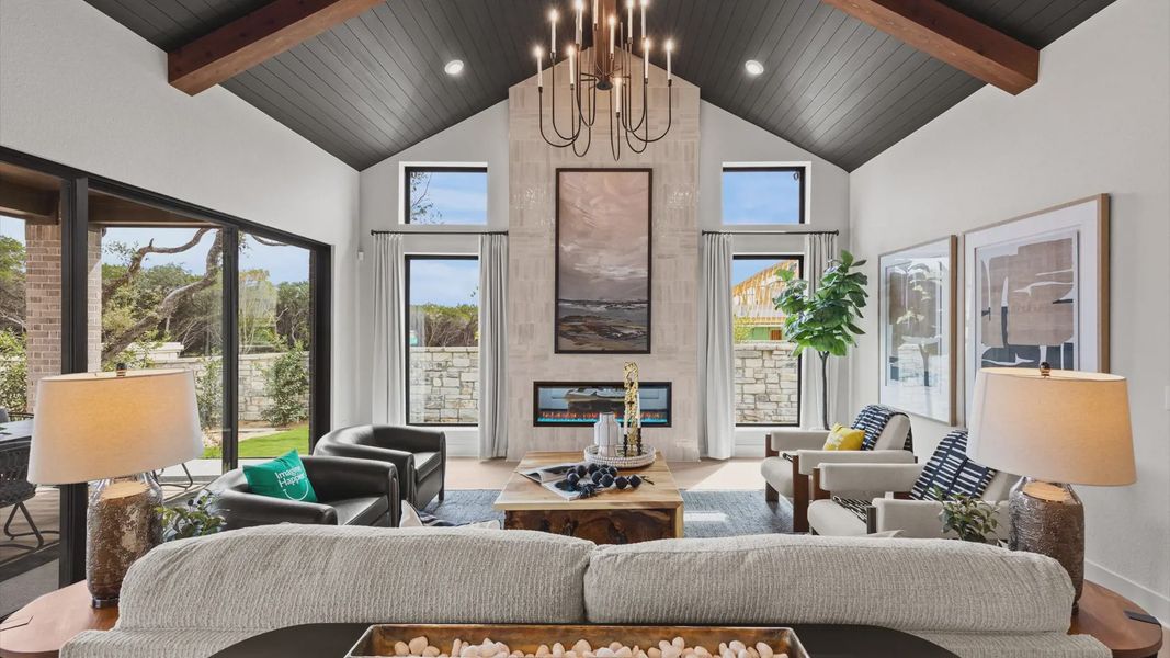 Representative furnished interior of a home built from the Drios by Chesmar Homes in 6 Creeks, Kyle (Image 8). Representative furnished interior of a home built from the Drios by Chesmar Homes in 6 Creeks, Kyle (Image 8).