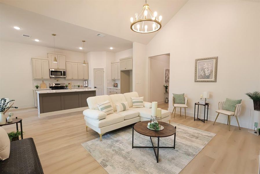 Furnished interior view inside a new home in , Fort Worth (Image 7). Furnished interior view inside a new home in , Fort Worth (Image 7).