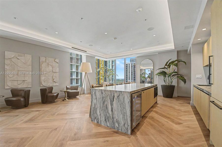 Furnished interior view inside a new home in , Miami (Image 12).