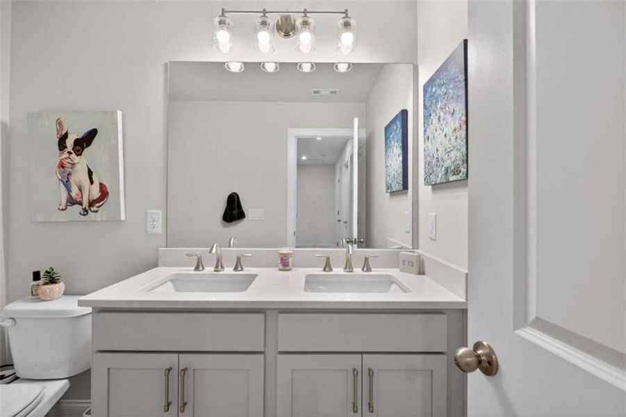 Furnished interior view inside a new home in The Village at Towne Lake, Woodstock (Image 9).