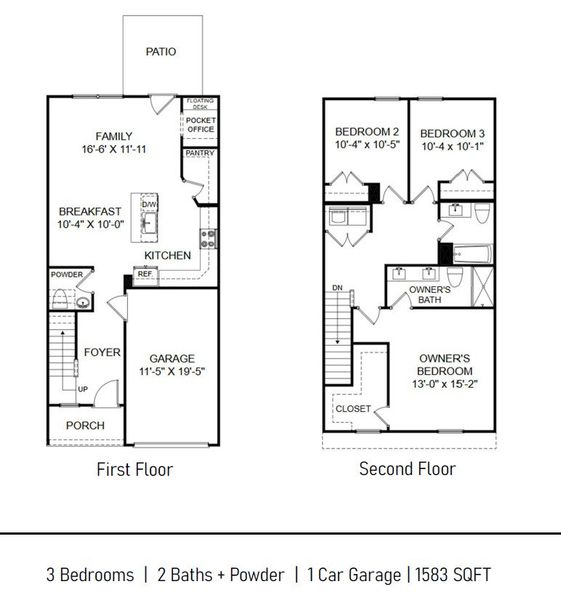 2D floor plan layout of this home in Meece, Easley, SC (Image 5).