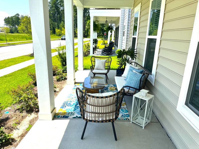 Exterior details and patio area of a home in , Summerville (Image 3).