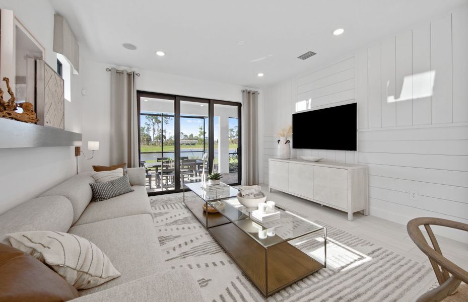 Sliders to lanai perfect for indoor/outdoor living