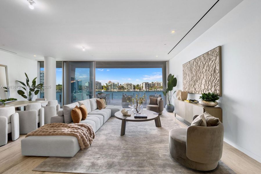 Furnished interior view inside a new home in , Miami (Image 12).