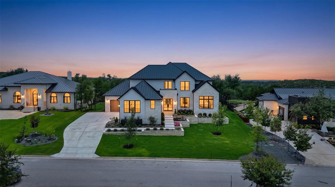 Front exterior of a new home in Sweetwater, Austin, TX, highlighting curb appeal (Image 2).