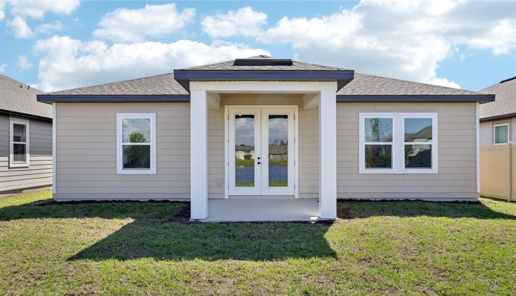 Exterior details and patio area of a home in Ellington Traditional, St. Cloud (Image 4). Exterior details and patio area of a home in Ellington Traditional, St. Cloud (Image 4).