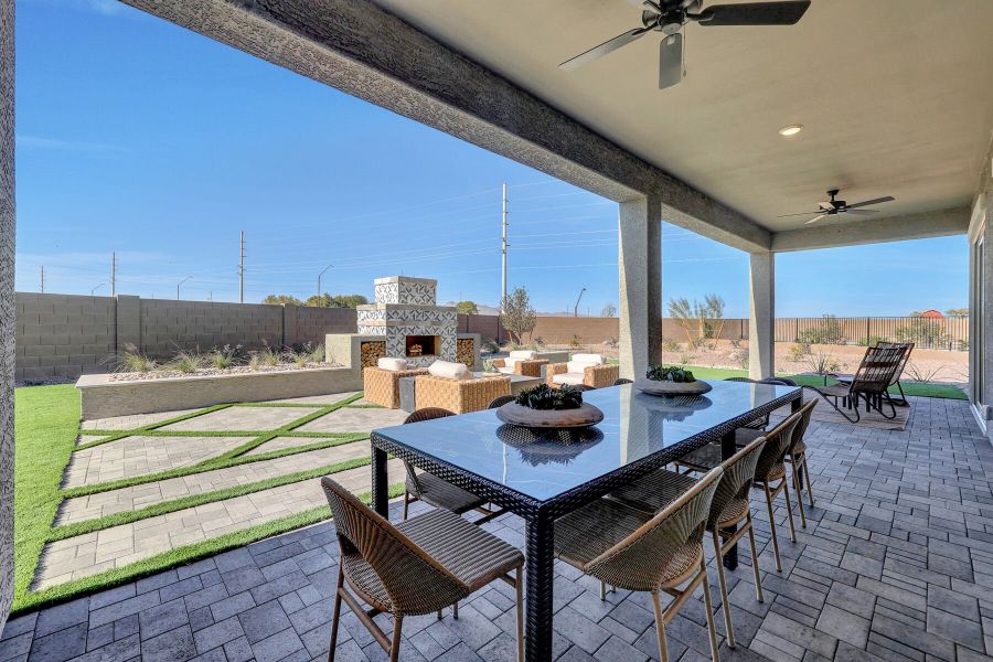 Exterior details and patio area of a home in Landmarke, San Tan Valley (Image 20). Exterior details and patio area of a home in Landmarke, San Tan Valley (Image 20).