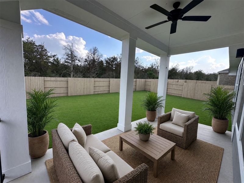 Exterior details and patio area of a home in The Colony, Bastrop (Image 2). Exterior details and patio area of a home in The Colony, Bastrop (Image 2).