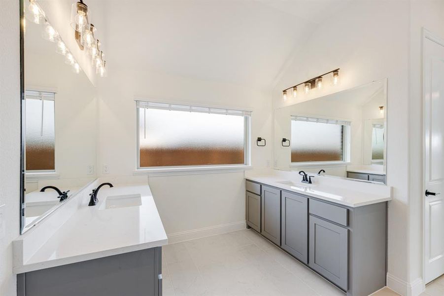 Furnished interior view inside a new home in Wildflower Ranch 60-65, Fort Worth (Image 7). Furnished interior view inside a new home in Wildflower Ranch 60-65, Fort Worth (Image 7).