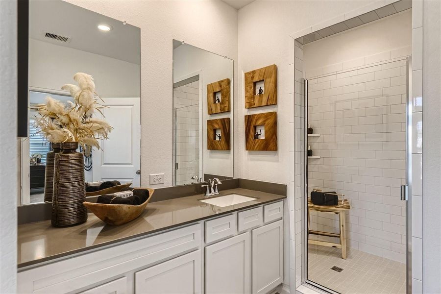Furnished interior view inside a new home in Bridgeland, Cypress (Image 11).