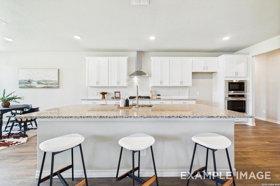 Furnished interior view inside a new home in Potranco Oaks, Castroville (Image 12).