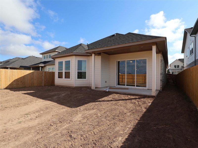 Exterior details and patio area of a home in Cedar Brook, Leander (Image 19). Exterior details and patio area of a home in Cedar Brook, Leander (Image 19).