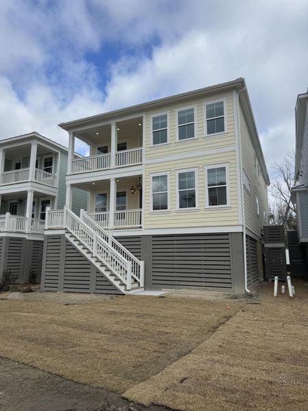 Exterior details and patio area of a home in Central Park, Charleston (Image 2). Exterior details and patio area of a home in Central Park, Charleston (Image 2).
