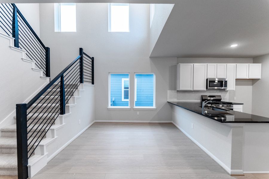 Furnished interior view inside a new home in Hennersby Hollow, San Antonio (Image 2). Furnished interior view inside a new home in Hennersby Hollow, San Antonio (Image 2).