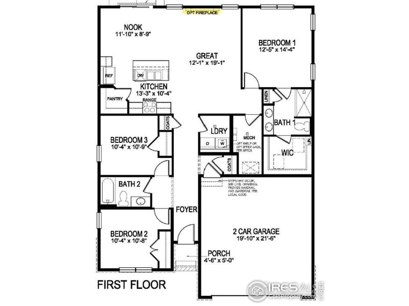2D floor plan layout of this home in Lakeside Canyon, Longmont, CO (Image 4).
