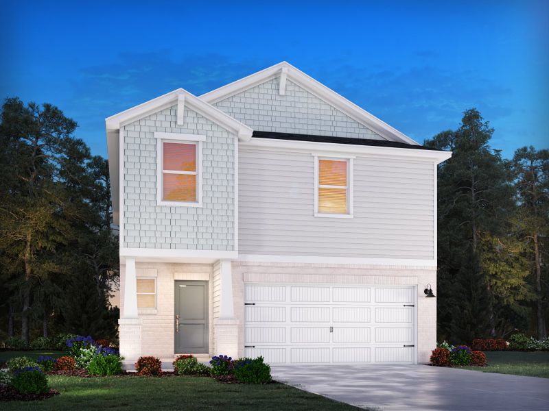 Representative exterior photo of a completed home built from the Lennon by Meritage Homes in Waterside, Longs, SC (Image 2).