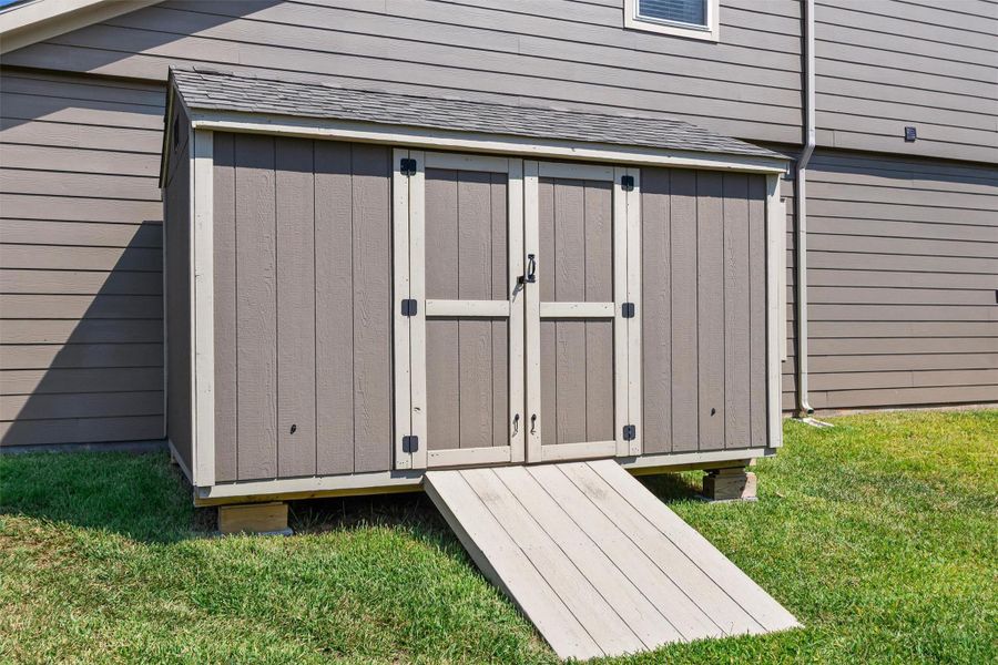 A convenient backyard shed.