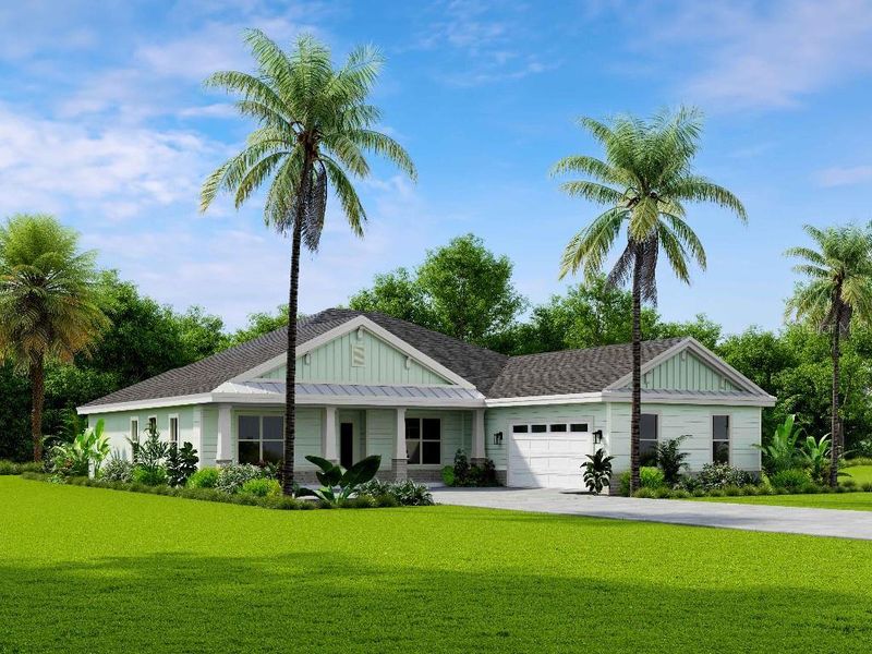 Front exterior of a new home in , Palm Coast, FL, highlighting curb appeal (Image 2).