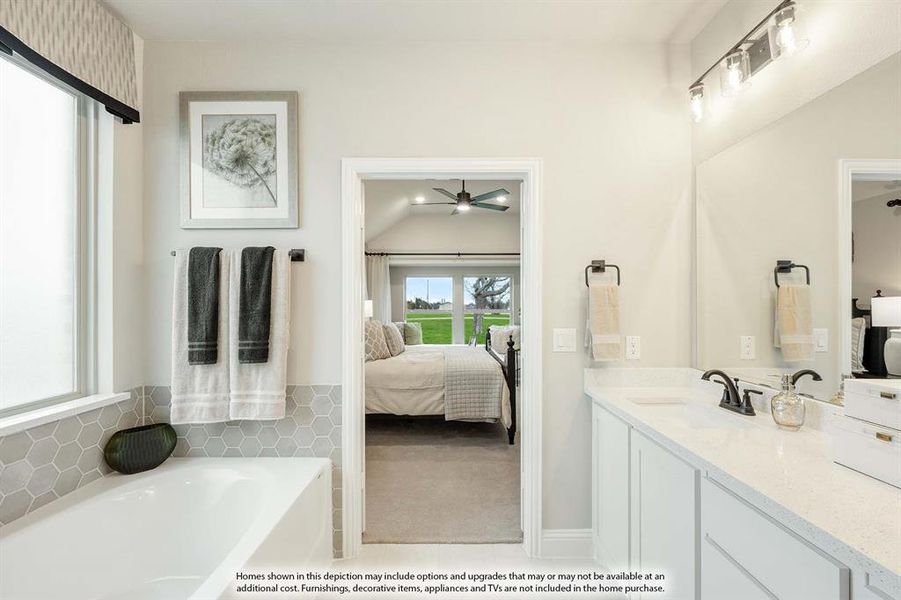 Furnished interior view inside a new home in ArrowBrooke, Aubrey (Image 25).