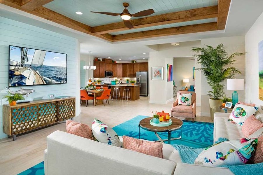 Representative furnished interior of a home built from the Antigua by Minto Communities in Latitude Margaritaville Hilton Head, Hardeeville (Image 4). Representative furnished interior of a home built from the Antigua by Minto Communities in Latitude Margaritaville Hilton Head, Hardeeville (Image 4).